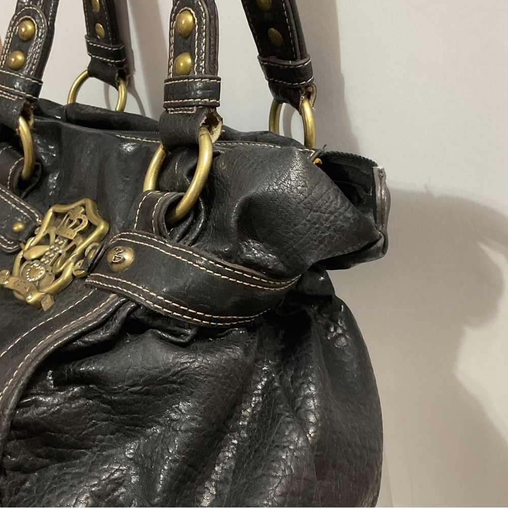 Kathy Van Zeeland Black Shoulder Bag with Gold Accents - Picture 6 of 11